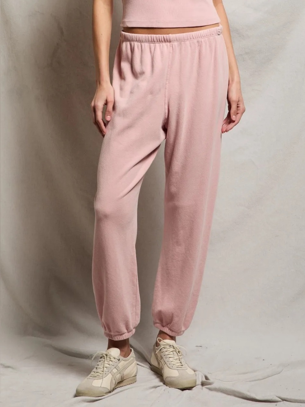 Perfect White Tee Johnny French Terry Easy Sweatpants in Vintage Pink